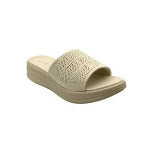 CLOUDSTEPPERS by Clarks Women's Drift Twist Casual Slides Cream - Wide